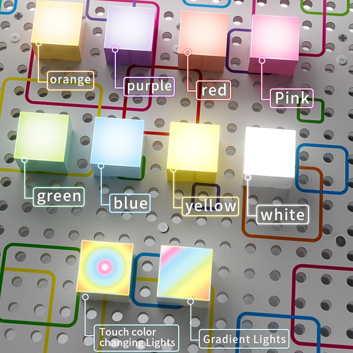 Magnetic Light-Up Building Blocks Set - Magnetic Geometric Building Blocks for Kids, STEM Educational Toys Montessori Sensory Magnet Toys for Toddlers