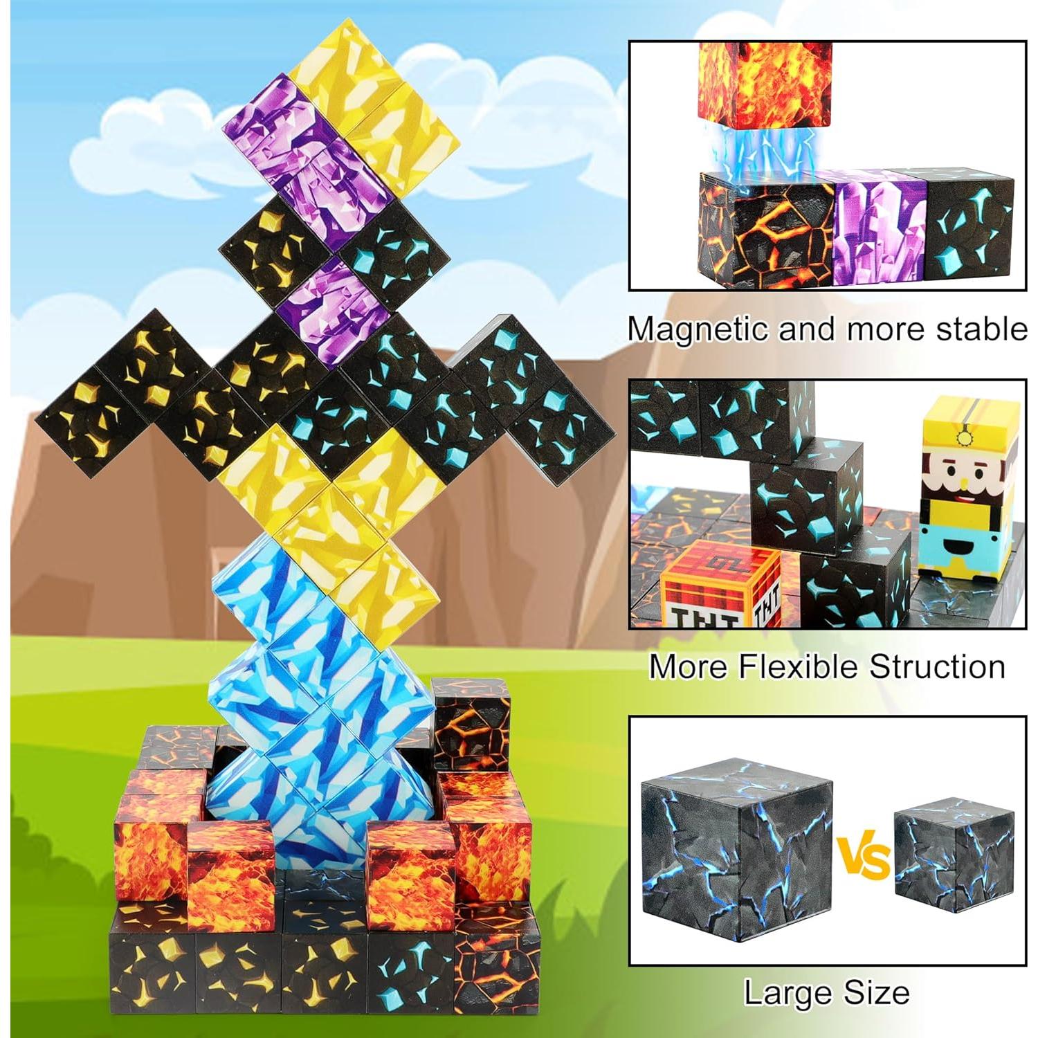 Bloques de Construcción Magnéticos Boxgear - Minas Espada Cavernas