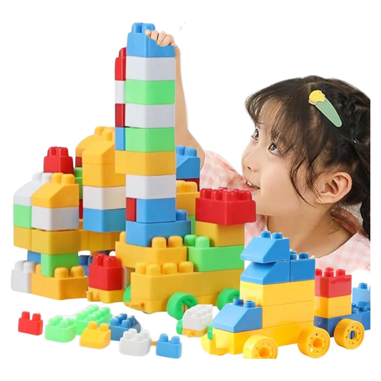 Juego de Bloques de Construcción RINISH 80 Piezas para Niños