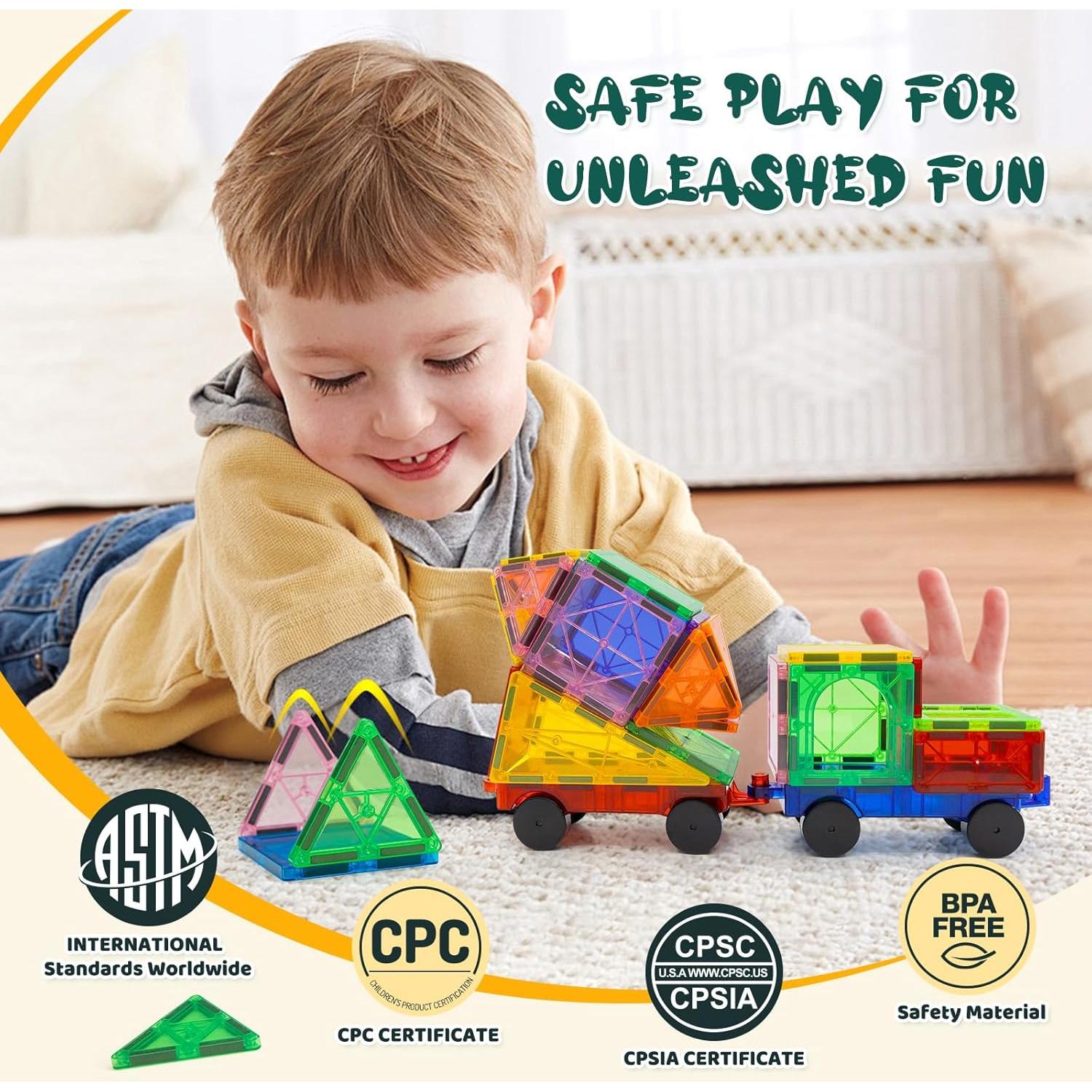 Bloques de Construcción Magnéticos EchoPlan 130 PCS 3D Educativos