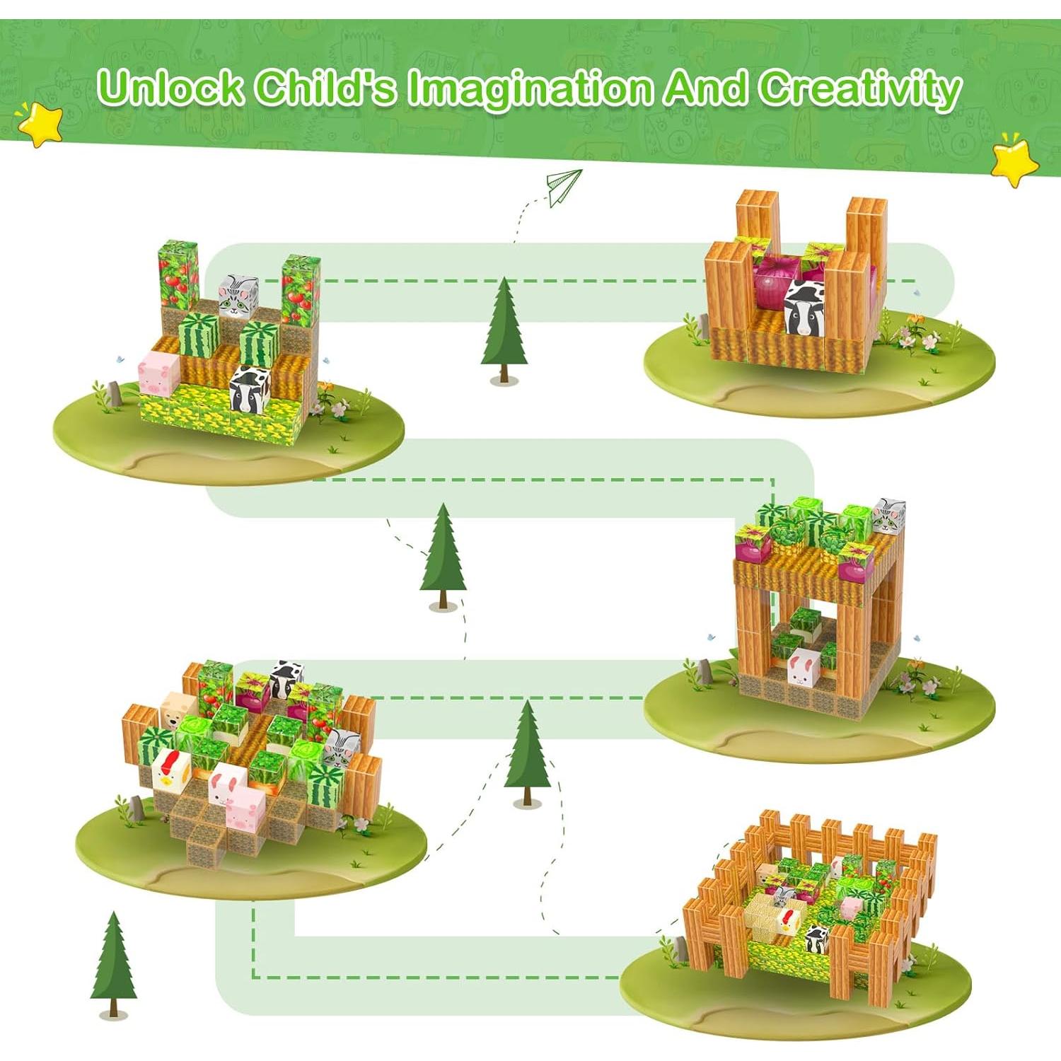 Bloques de Construcción Magnéticos AESGOGO 97PCS Juguetes Educativos