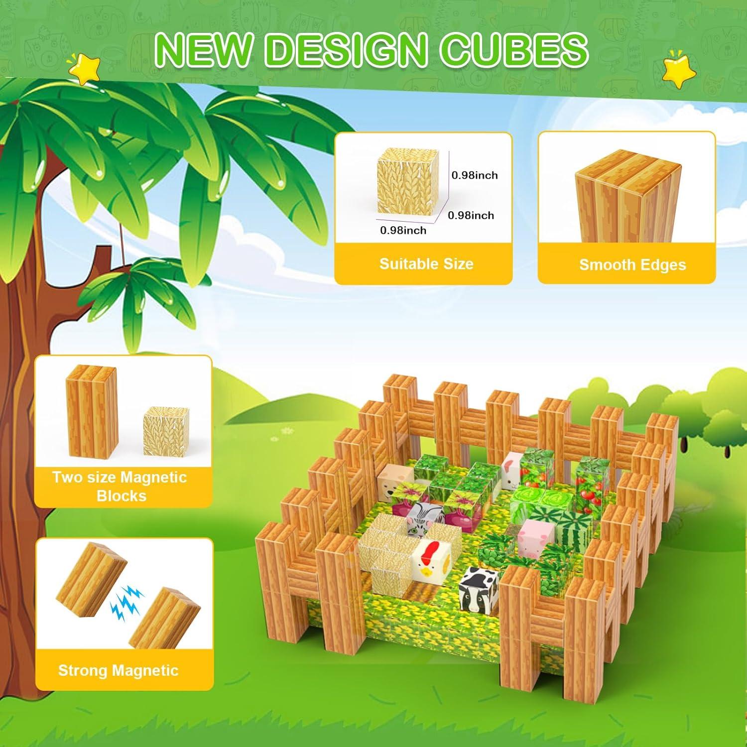 Bloques de Construcción Magnéticos AESGOGO 97PCS Juguetes Educativos