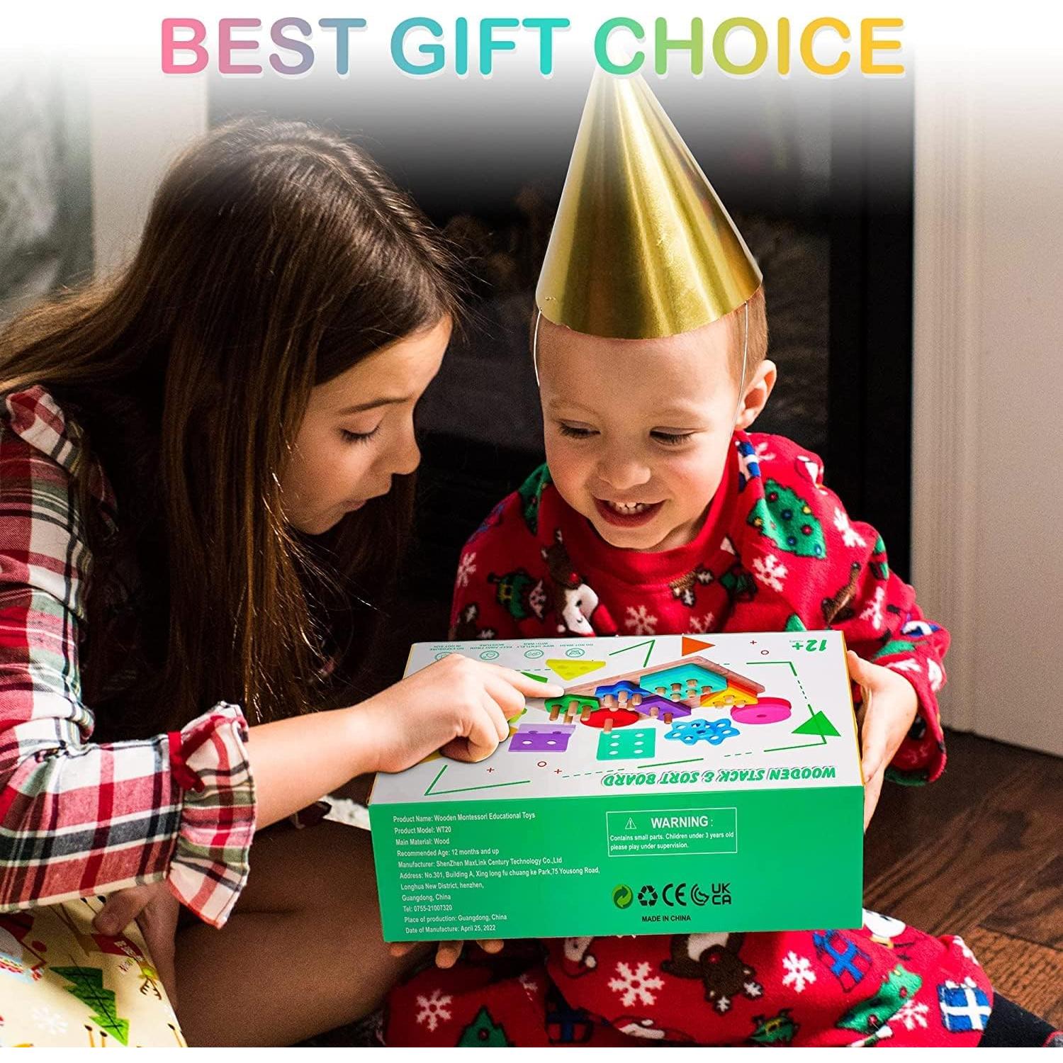 Juguete de Clasificación y Apilamiento HELLOWOOD 24 Piezas