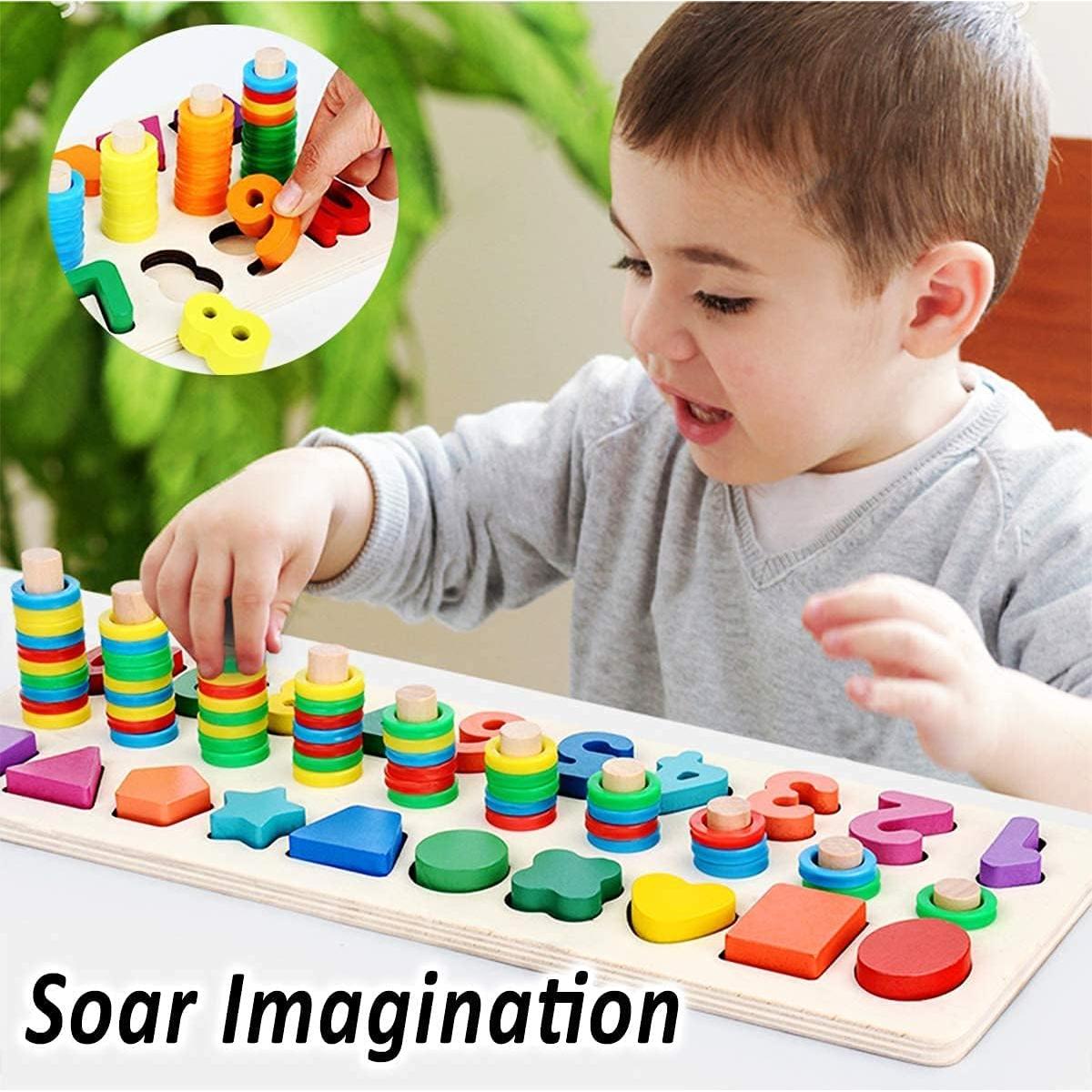 Juguete Educativo de Madera CozyBomB Arcoíris 3 en 1