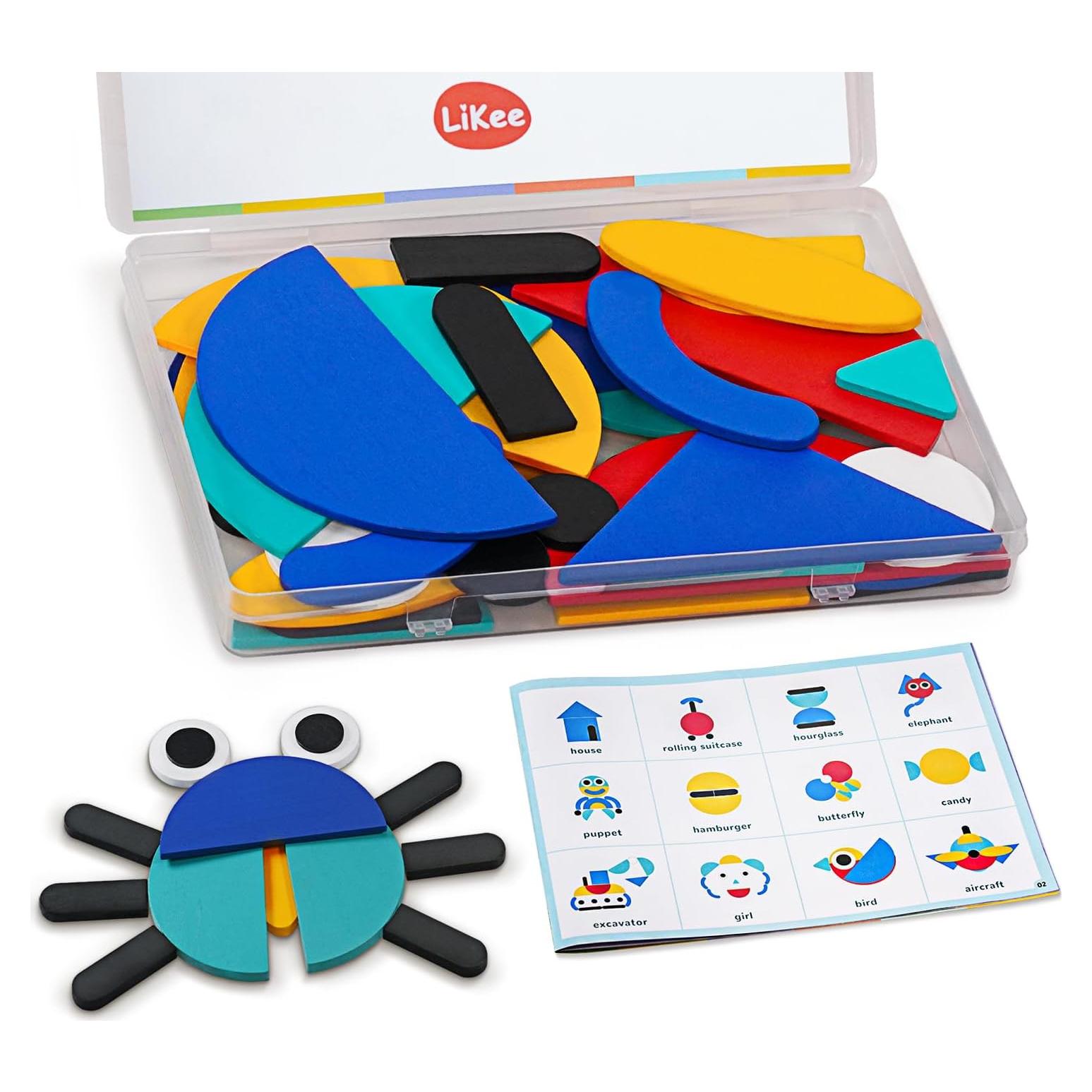 Rompecabezas de Madera LiKee 36 Bloques Educativos 3+ Años