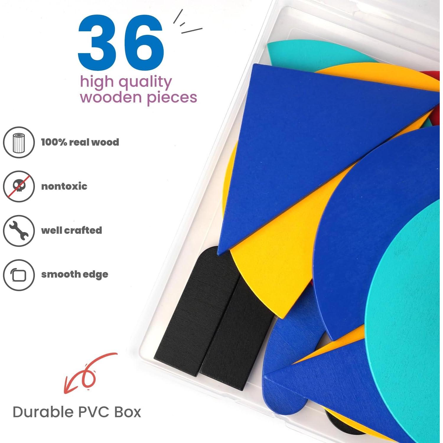 Rompecabezas de Madera LiKee 36 Bloques Educativos 3+ Años