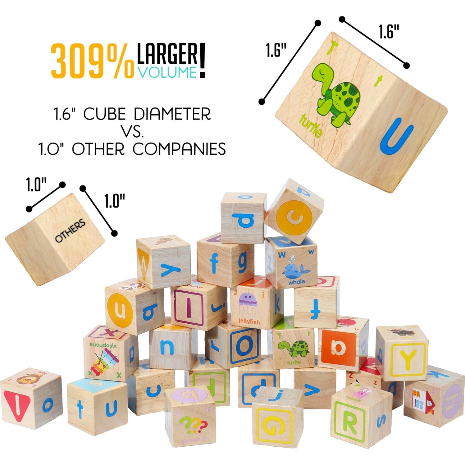 Bloques de Madera Montessori Mama para Niños 1-3 Años - Apilamiento Educativo