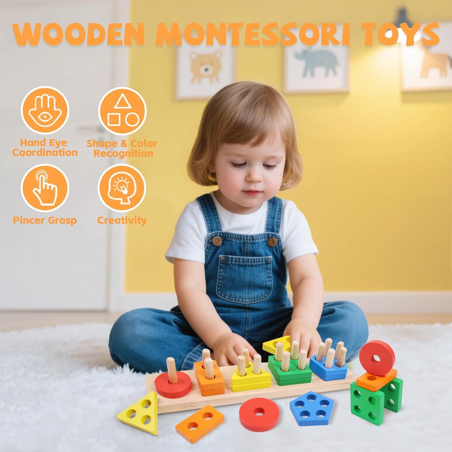 Juguetes Montessori YHHYToy de Apilamiento y Clasificación para Niños