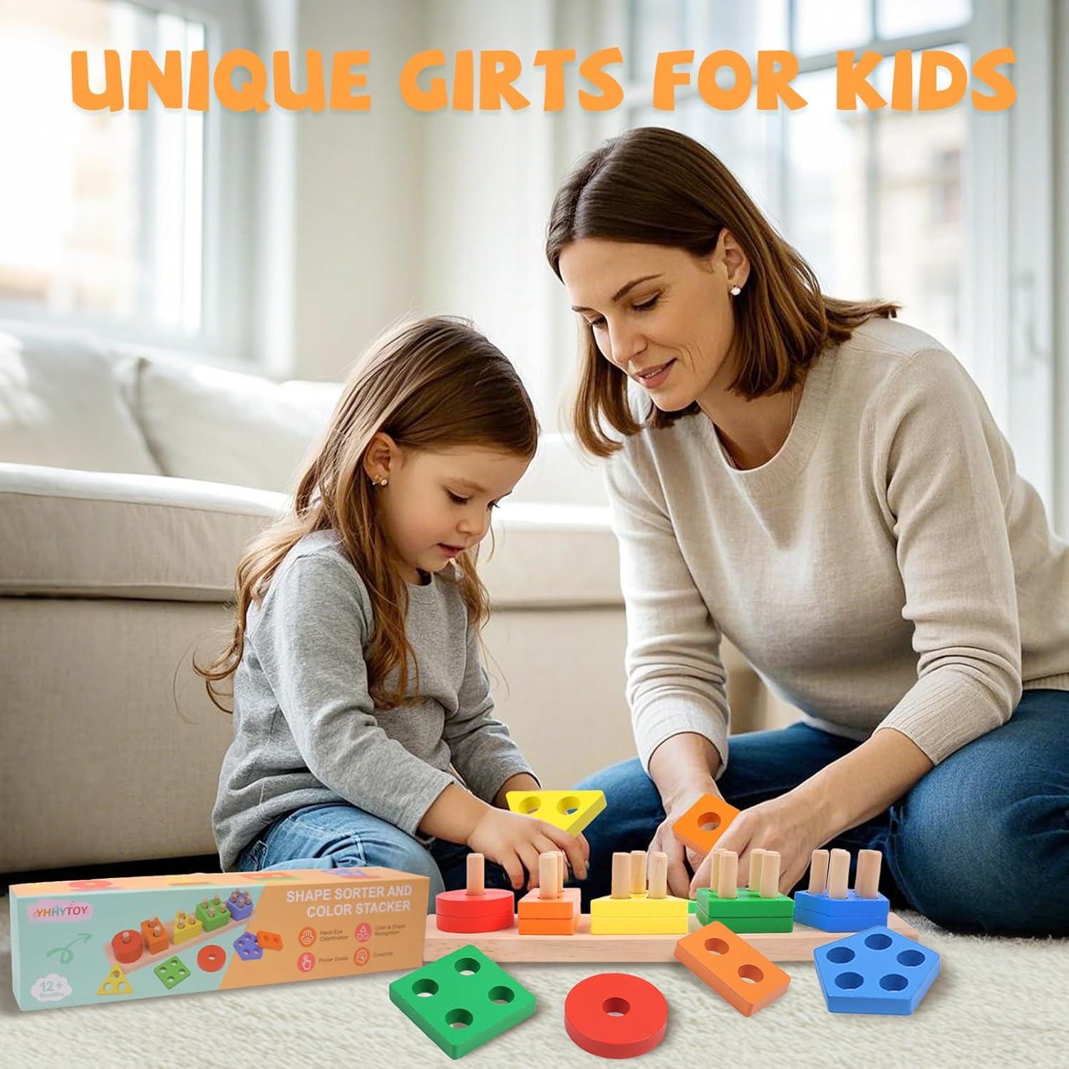 Juguetes Montessori YHHYToy de Apilamiento y Clasificación para Niños