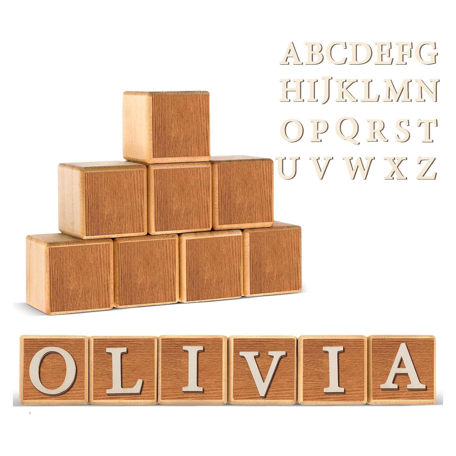 Bloques de Madera Personalizados Kigley 8 Letras 4.5 cm