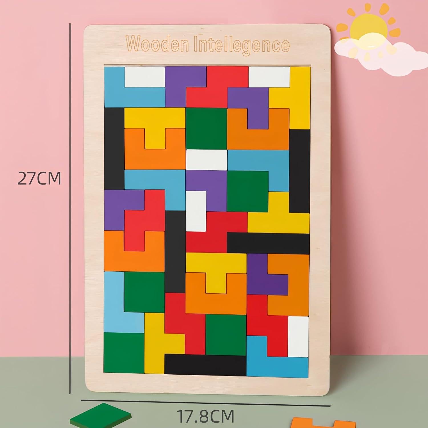 Paquete de 4 Rompecabezas de Madera YIWUSHIRONGHUIWANJU 380g