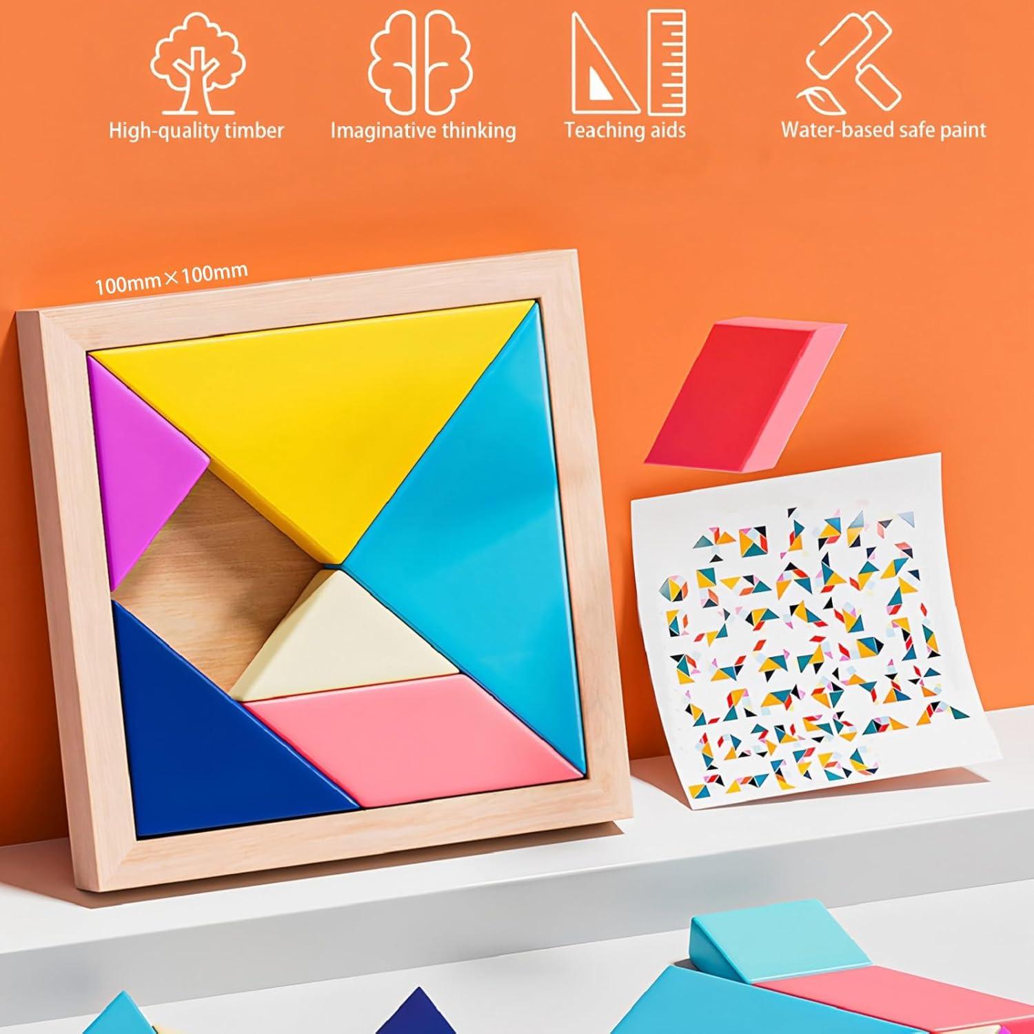 Paquete de 4 Rompecabezas de Madera YIWUSHIRONGHUIWANJU 380g