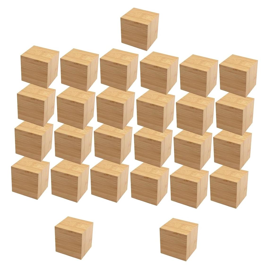 Bloques de Bambú Sin Terminar DaTpuik 100 PCS 1.27 cm