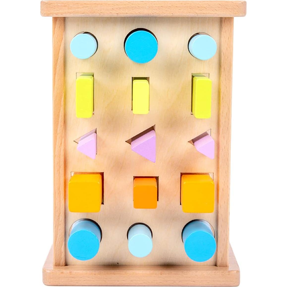 Juguetes Montessori de Madera 15 Pcs Clasificación Formas 3D