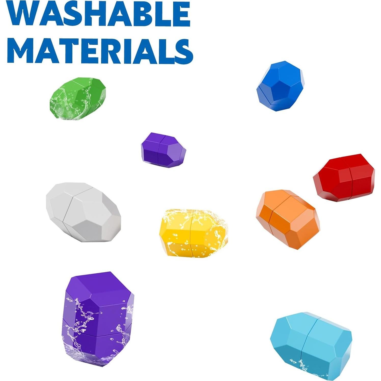 Juguetes Montessori Lucky Doug 50 PCS Rocas Apilables 1-3 Años