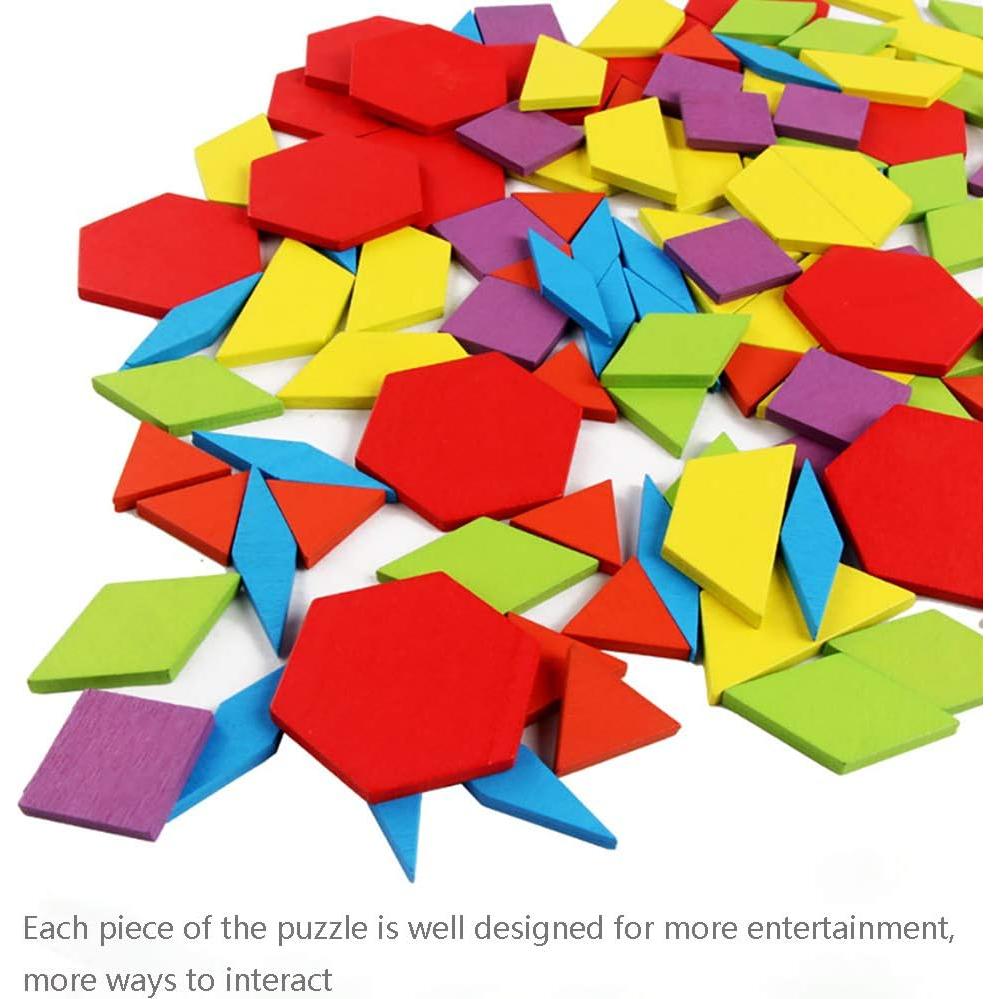 Juego de Bloques de Madera 155 Piezas GEMEM Educativo 3-7 Años