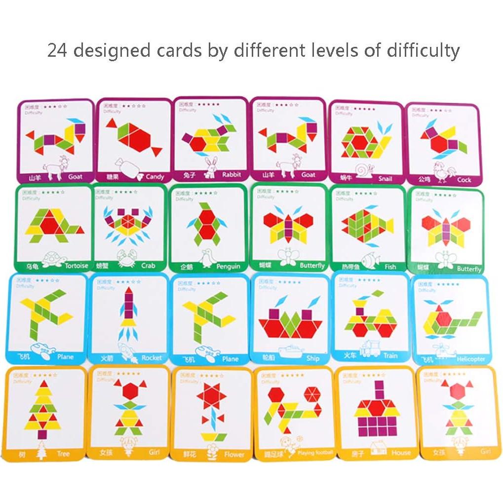 Juego de Bloques de Madera 155 Piezas GEMEM Educativo 3-7 Años