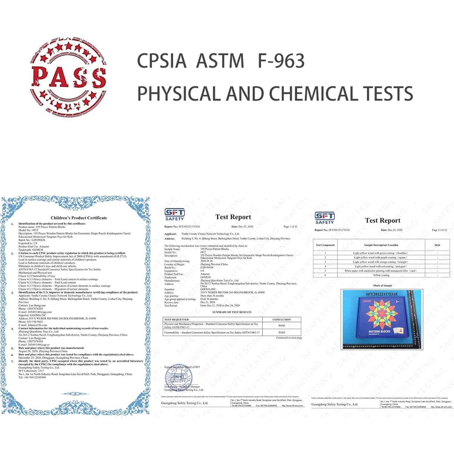 Juego de Bloques de Madera 155 Piezas GEMEM Educativo 3-7 Años