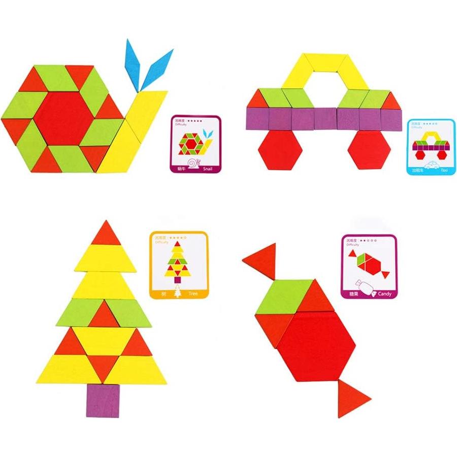 Juego de Bloques de Madera 155 Piezas GEMEM Educativo 3-7 Años