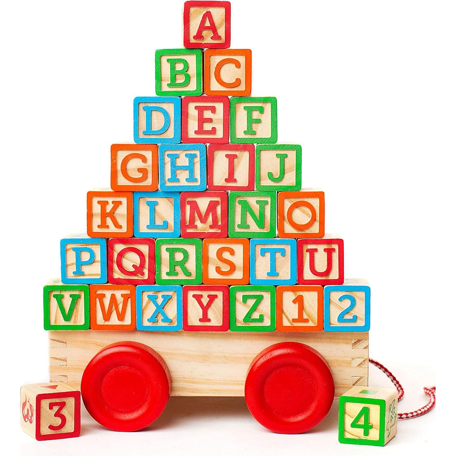 Bloques de Construcción Oaktown Supply 30 Piezas Madera Educativos