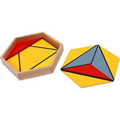 Juguetes Montessori Triángulos Constructivos de Madera 5 Cajas