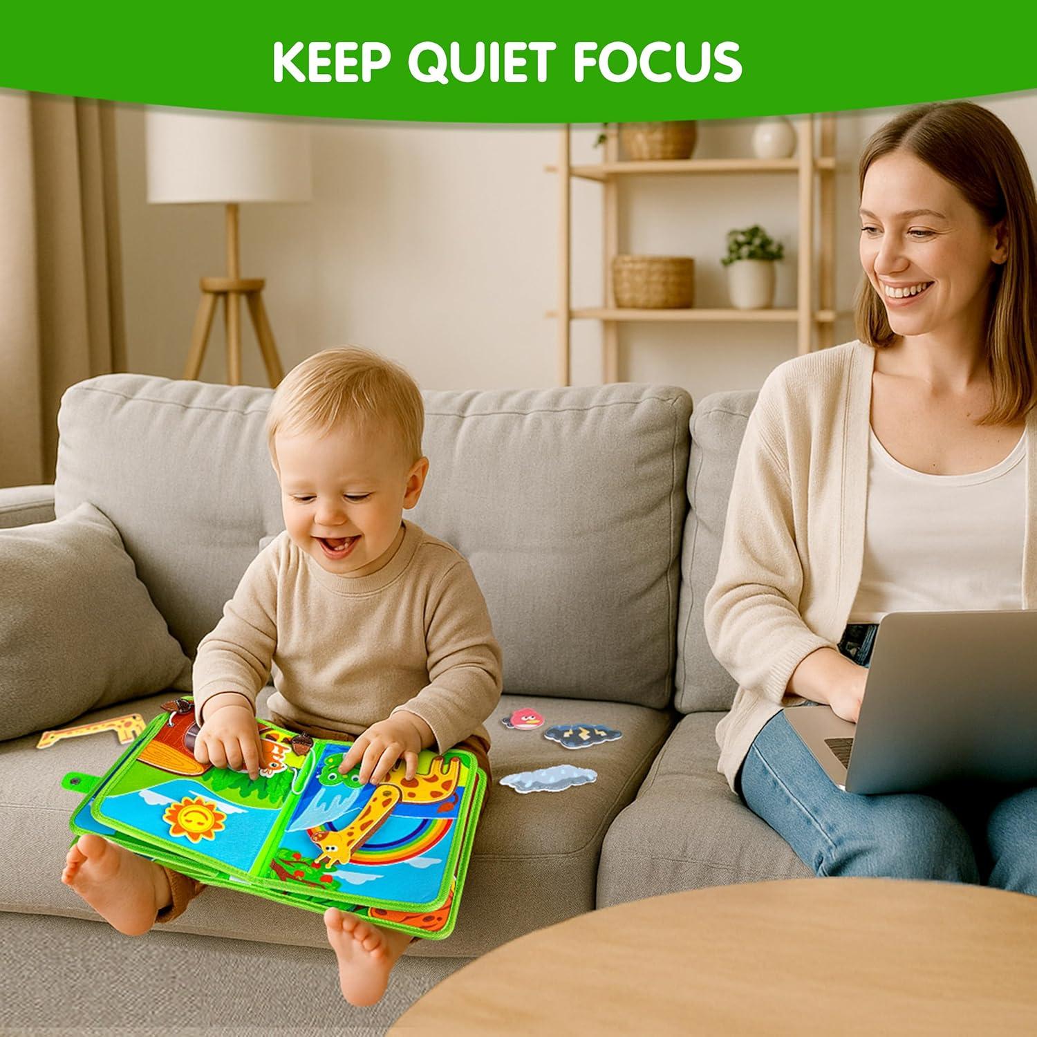 Libro Ocupado Montessori de Animales Quanquer 30 en 1