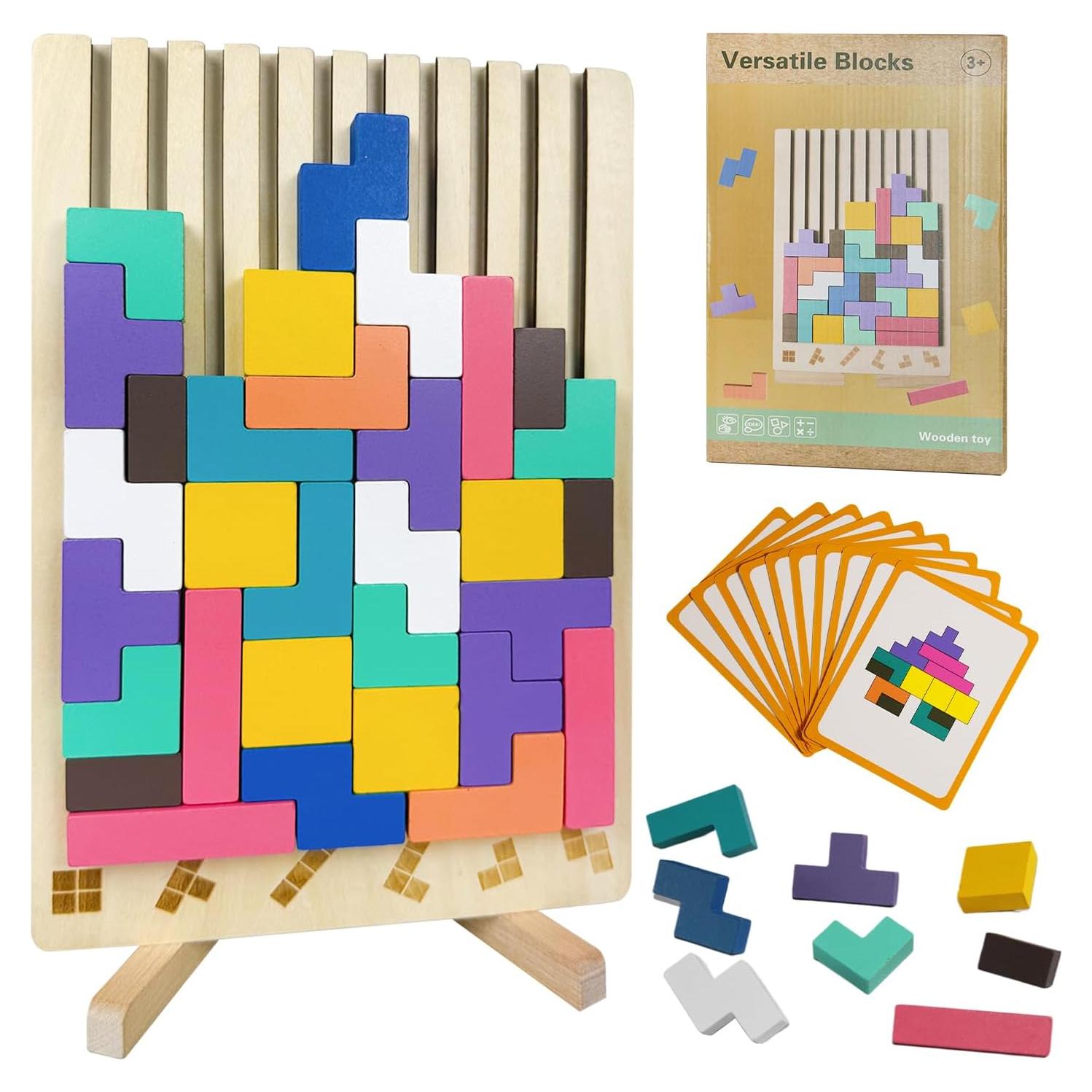 Rompecabezas Apilable de Madera Laynertoys 42 Bloques 3D