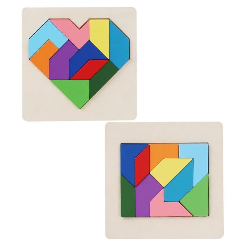 Rompecabezas de Madera Montessori Eduland 2 Caras 16x2.5 cm