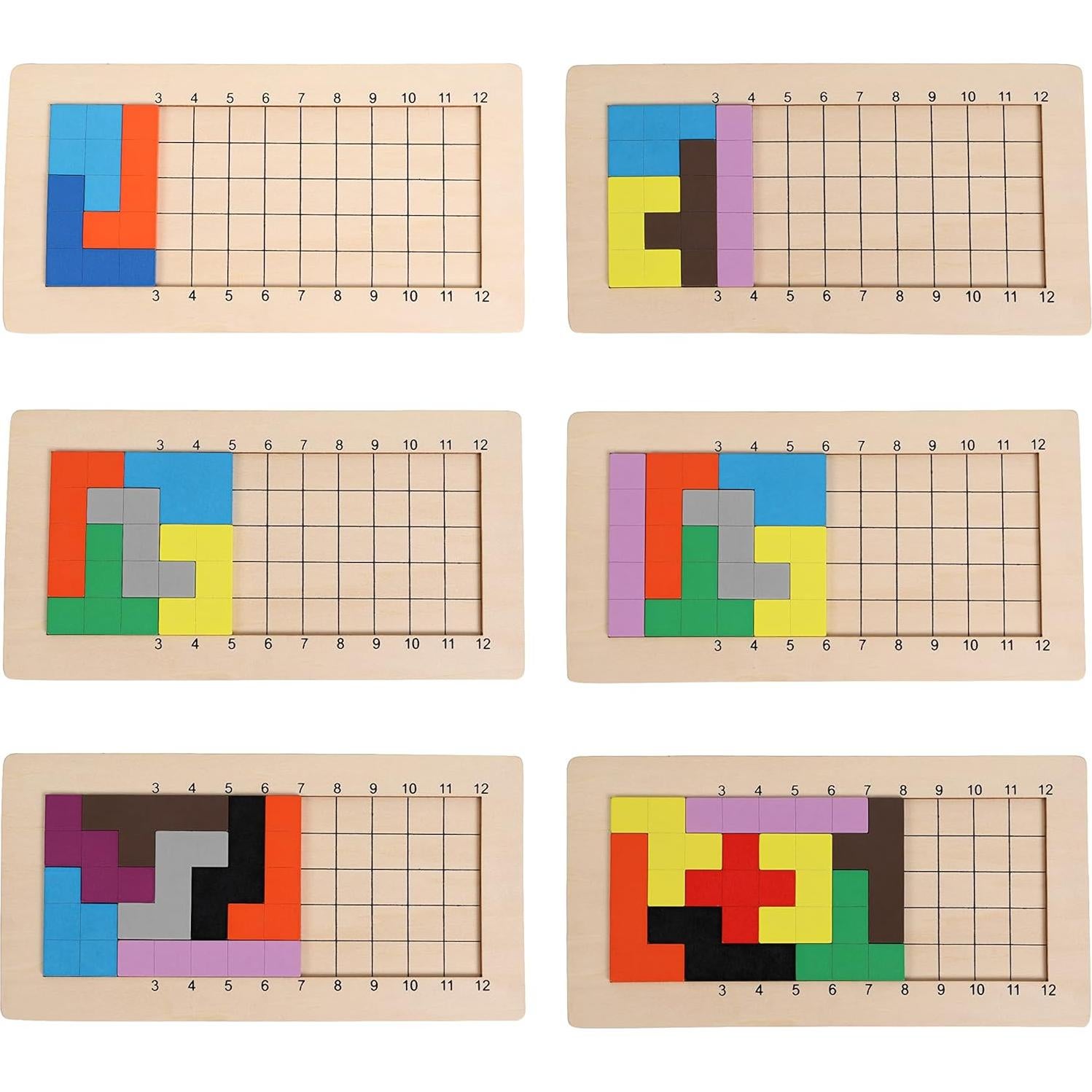 Rompecabezas de madera Pentominós Toys of Wood Oxford 12 bloques