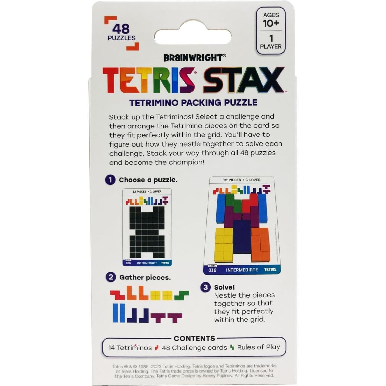 Rompecabezas Tetris STAX Brainwright - 48 Piezas 220g