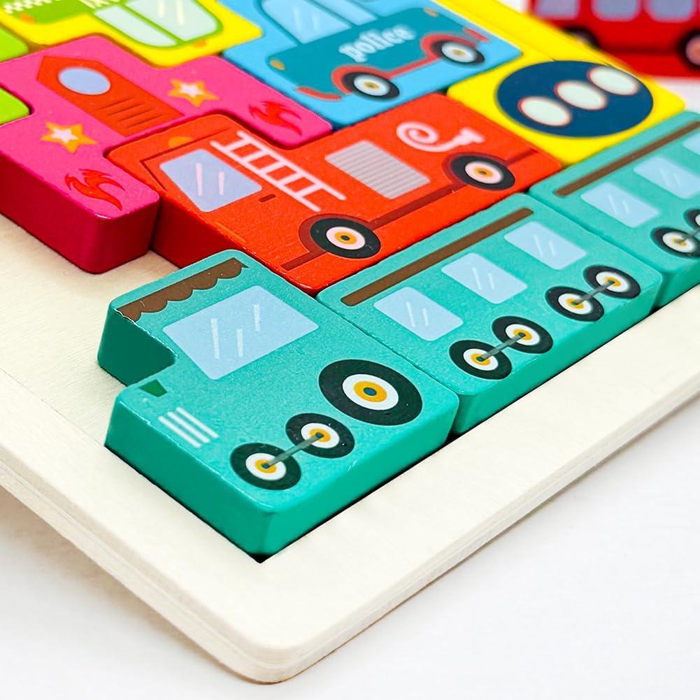 Rompecabezas de Madera Montessori Linkyloop 20 Piezas 22.5x5.5cm