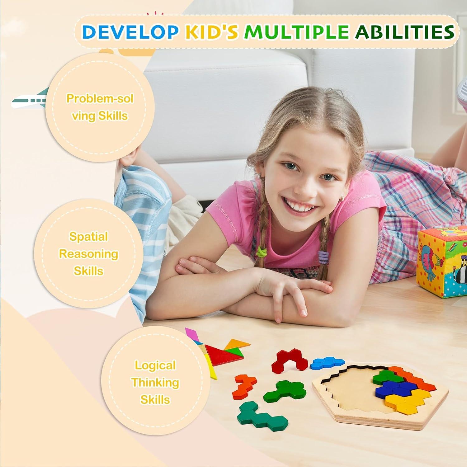 Rompecabezas de Madera YUQILIN 6 PCS para Niños 0.49 kg