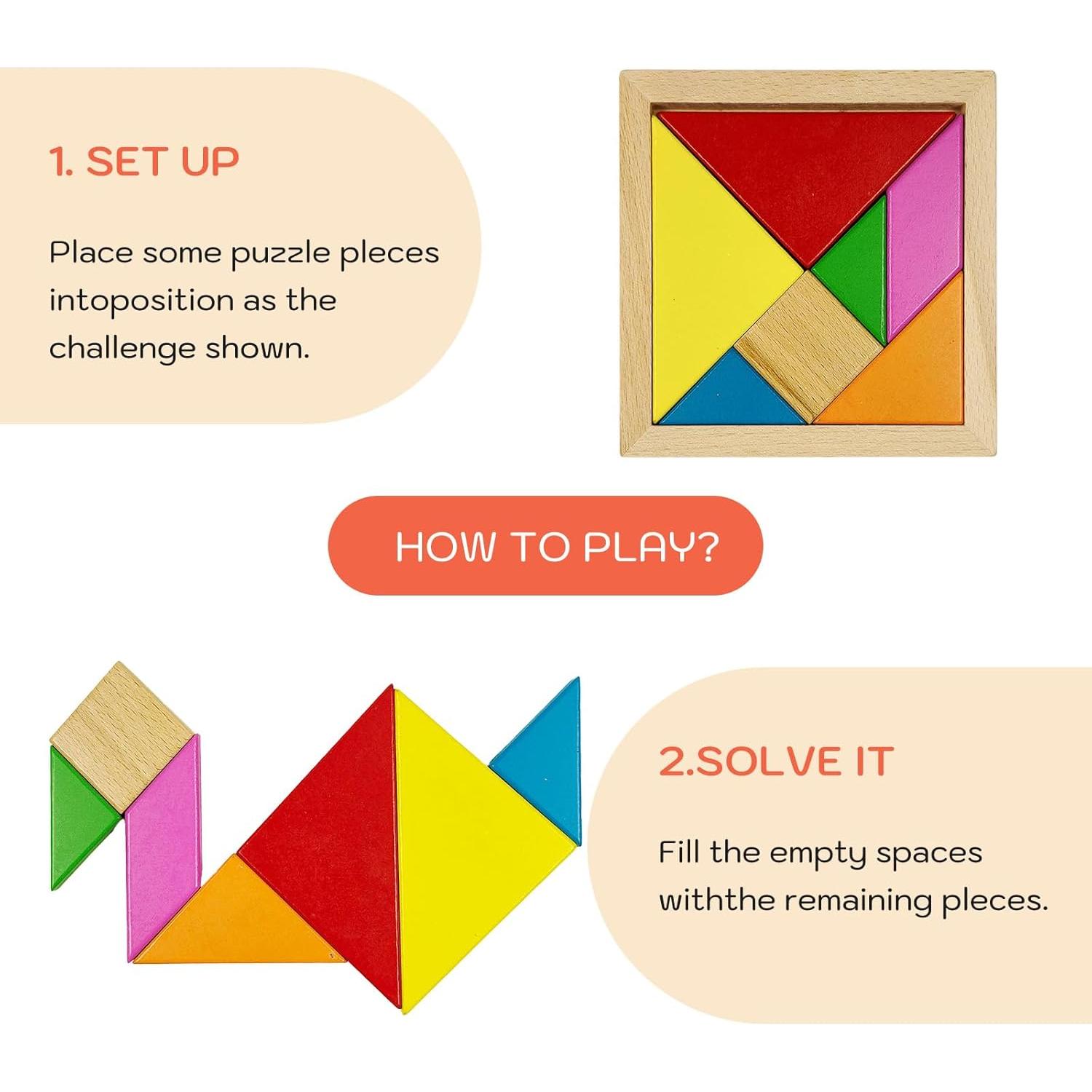 Rompecabezas de Madera YUQILIN 6 PCS para Niños 0.49 kg