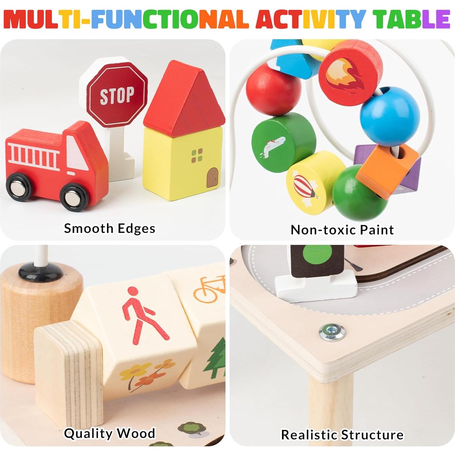 Mesa de Actividades Montessori Edición Ocupada 8 en 1 para Niños