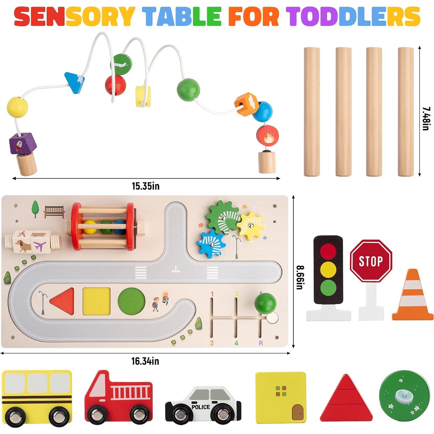 Mesa de Actividades Montessori Edición Ocupada 8 en 1 para Niños