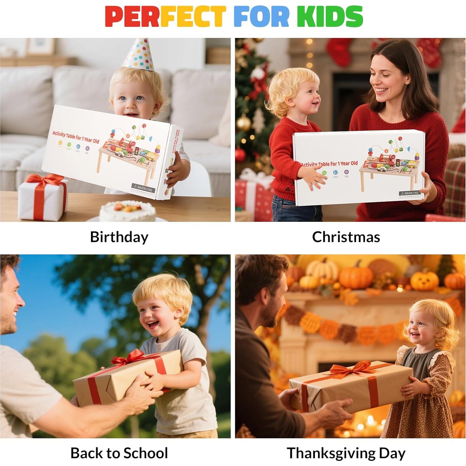 Mesa de Actividades Montessori Edición Ocupada 8 en 1 para Niños