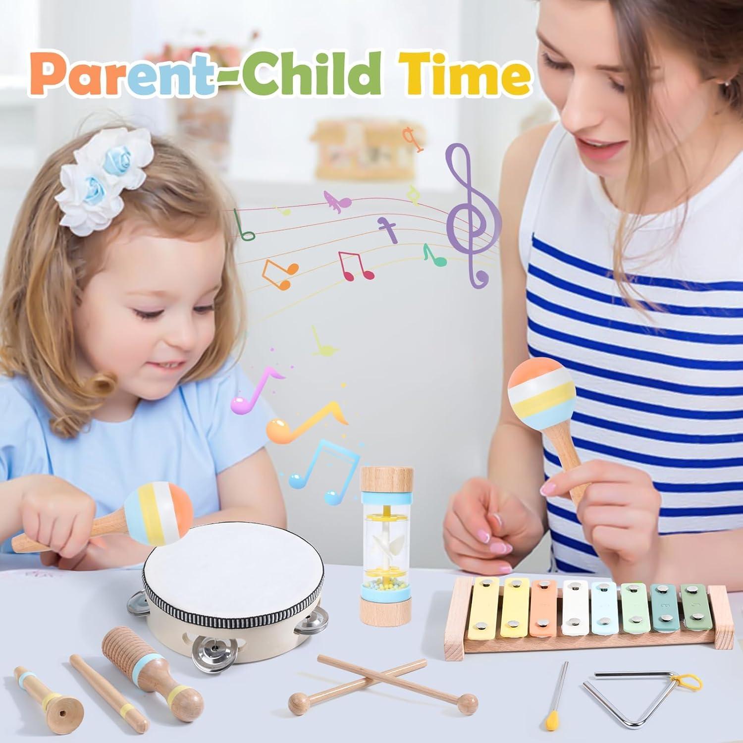 Juego de Instrumentos Musicales de Madera Gserin para Niños