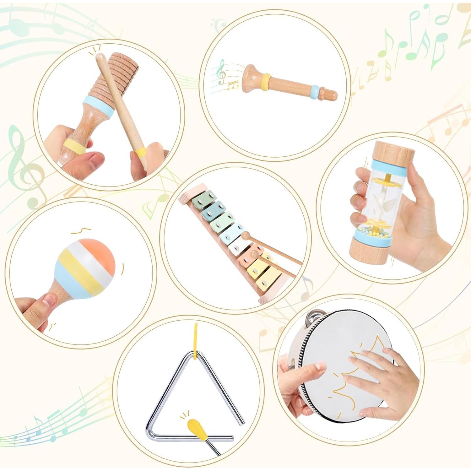 Juego de Instrumentos Musicales de Madera Gserin para Niños