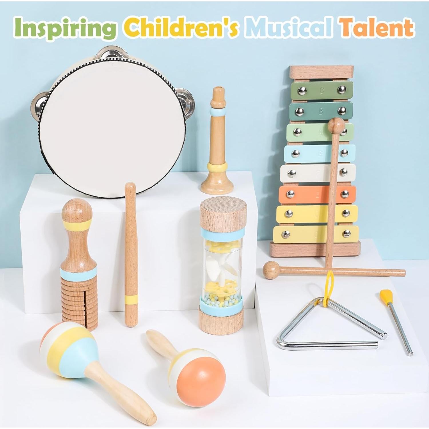 Juego de Instrumentos Musicales de Madera Gserin para Niños