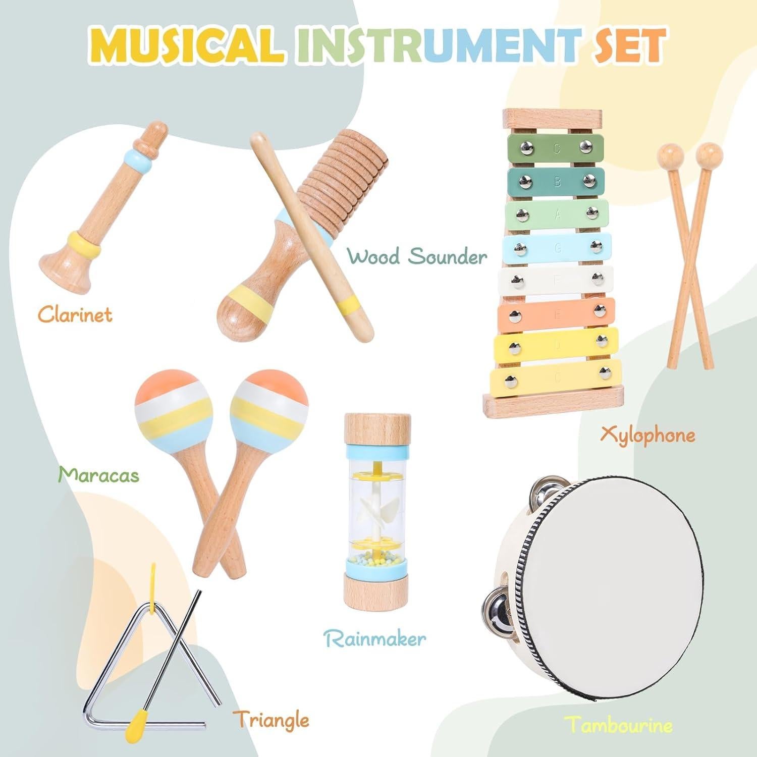 Juego de Instrumentos Musicales de Madera Gserin para Niños