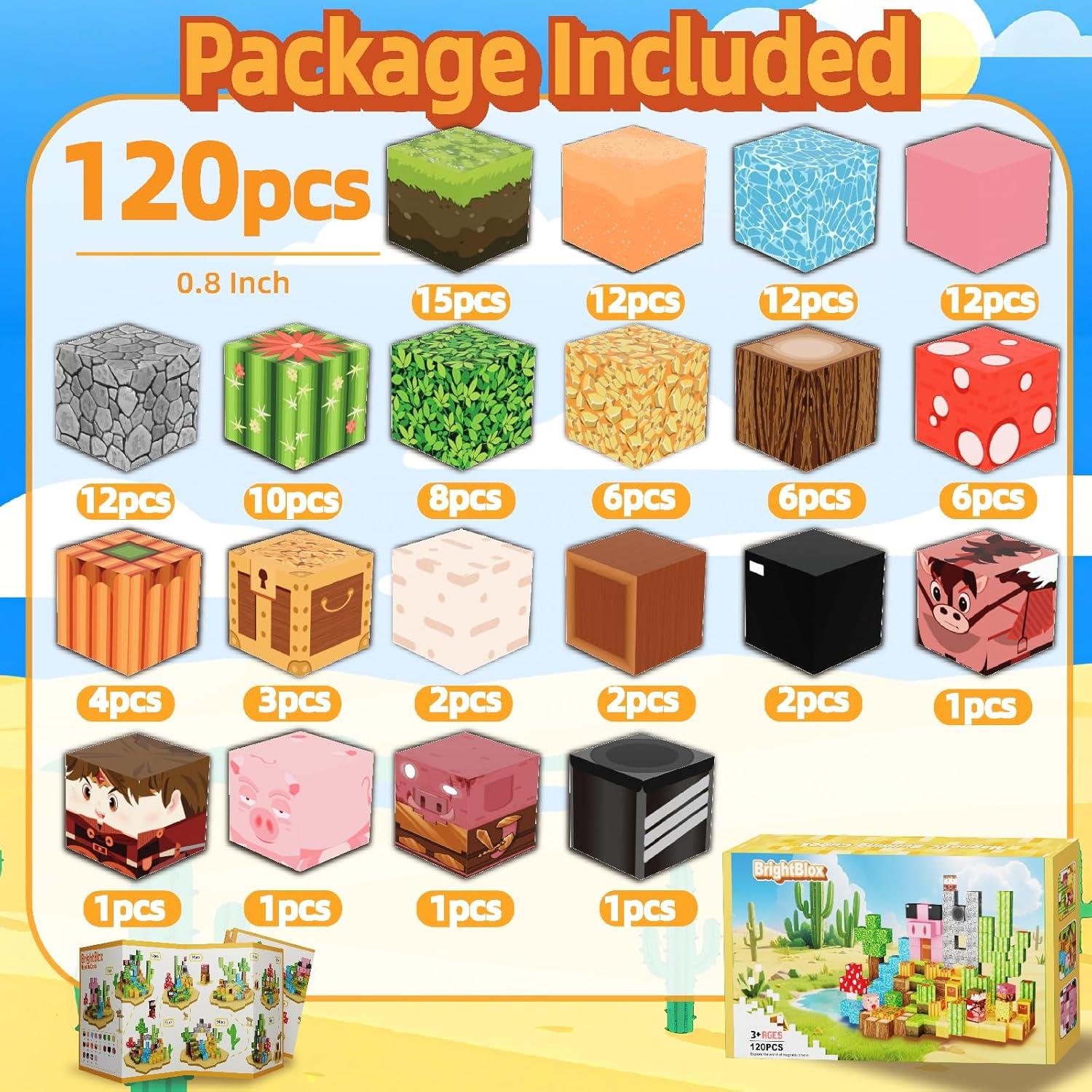 Bloques Magnéticos 120PCS BrightBlox Juguetes Educativos STEM