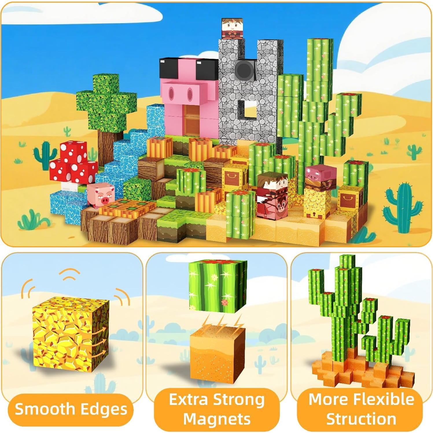 Bloques Magnéticos 120PCS BrightBlox Juguetes Educativos STEM