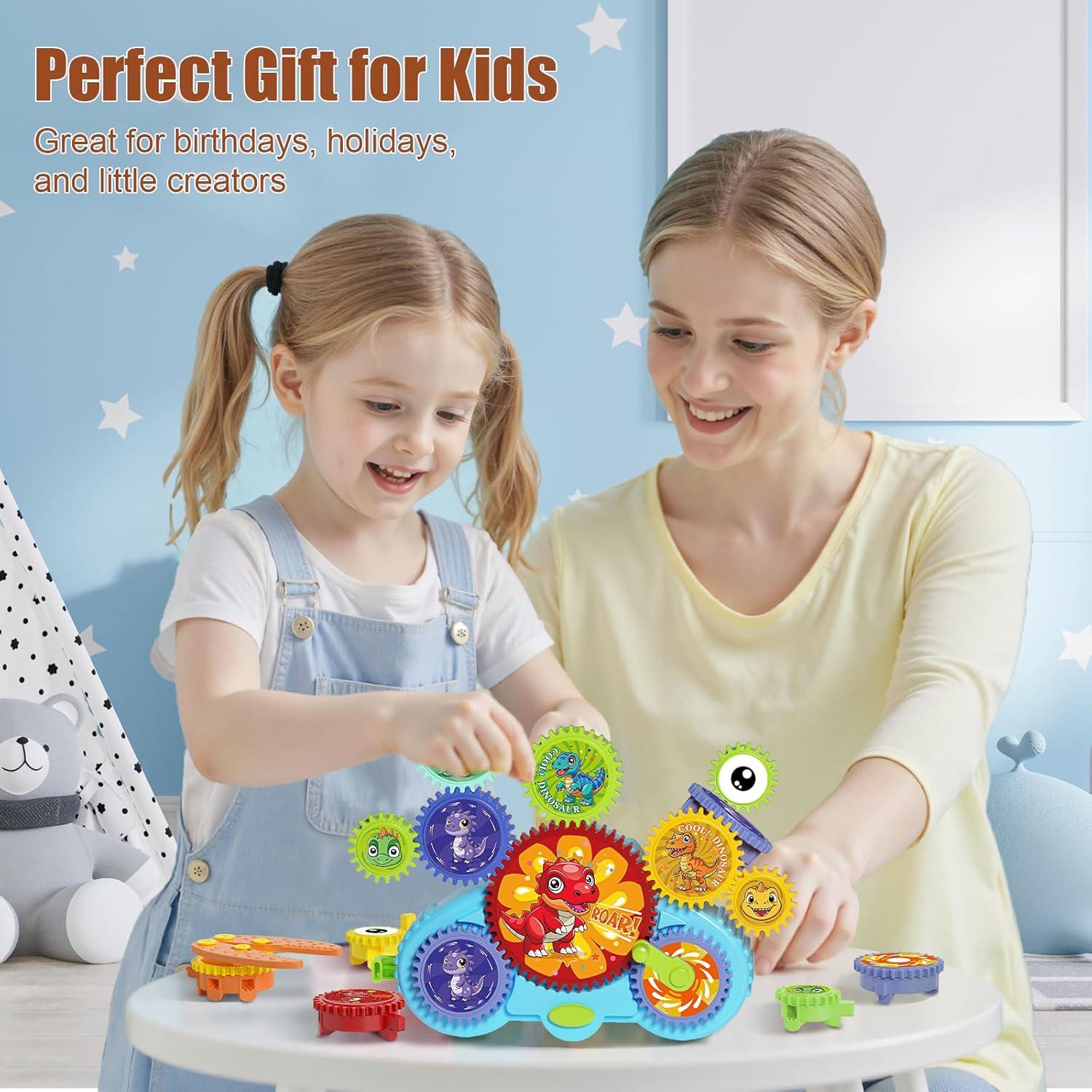 Set de Juguetes de Engranajes STEM Fivoro 13 Piezas Dinosaurio