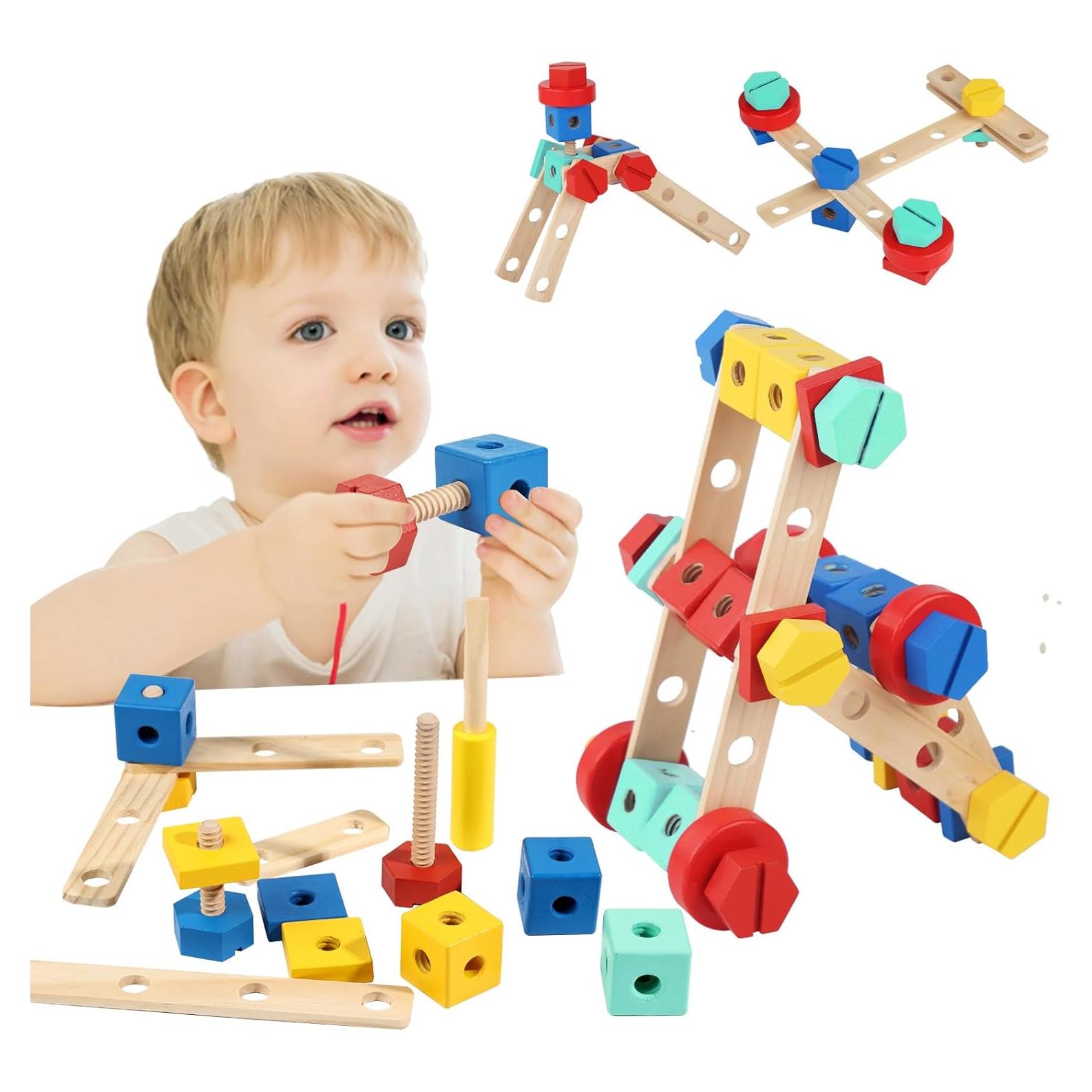 Juguete de Construcción de Madera LOVELAND Montessori STEM 43 Piezas