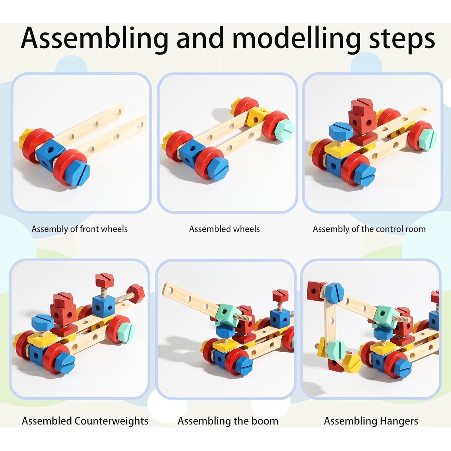 Juguete de Construcción de Madera LOVELAND Montessori STEM 43 Piezas