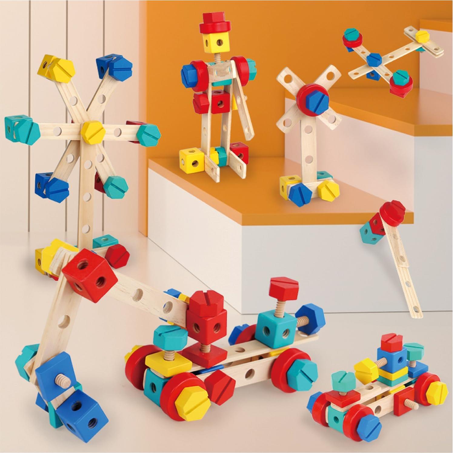 Juguete de Construcción de Madera LOVELAND Montessori STEM 43 Piezas