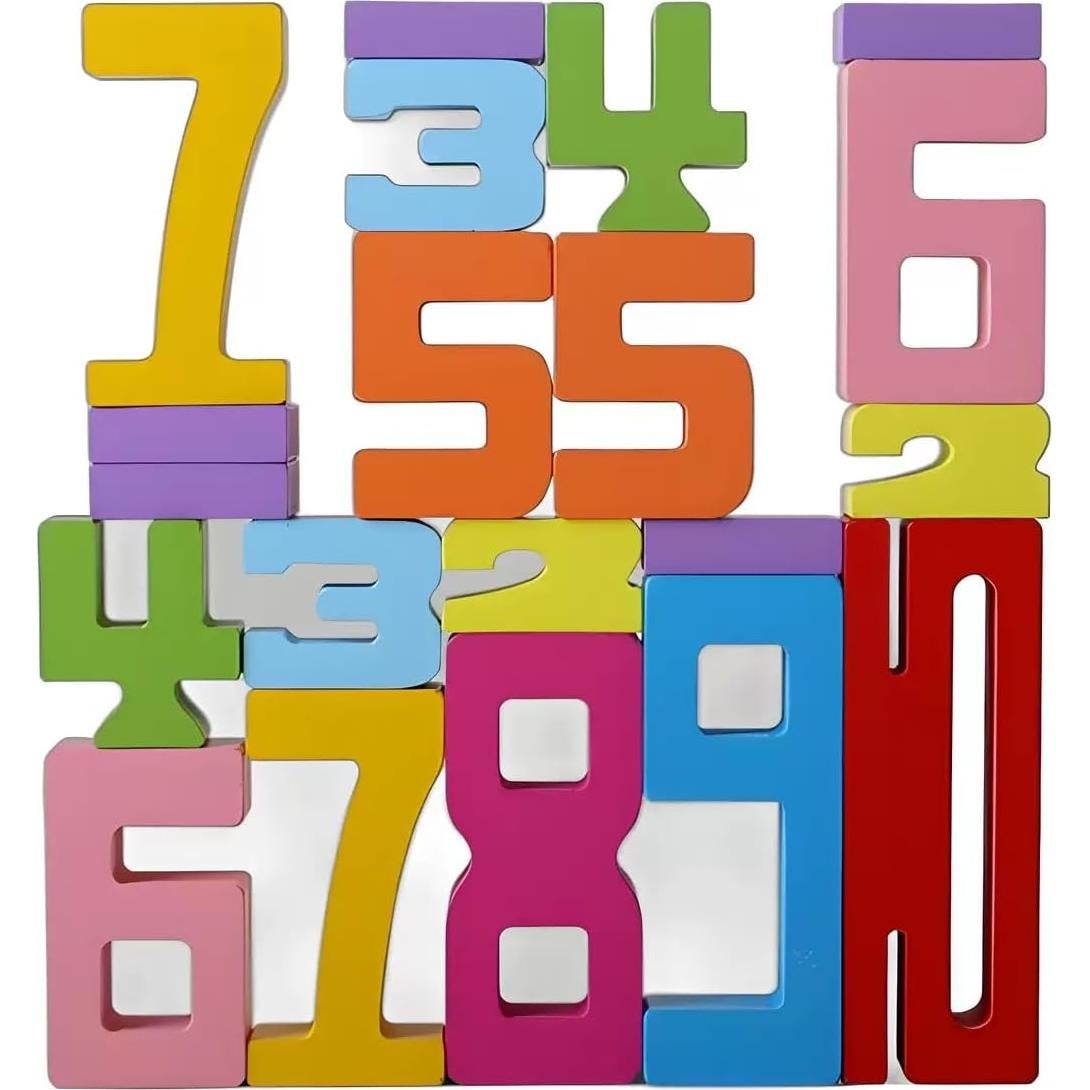 Conjunto de Bloques de Números de Madera AALFA - Juguete Montessori