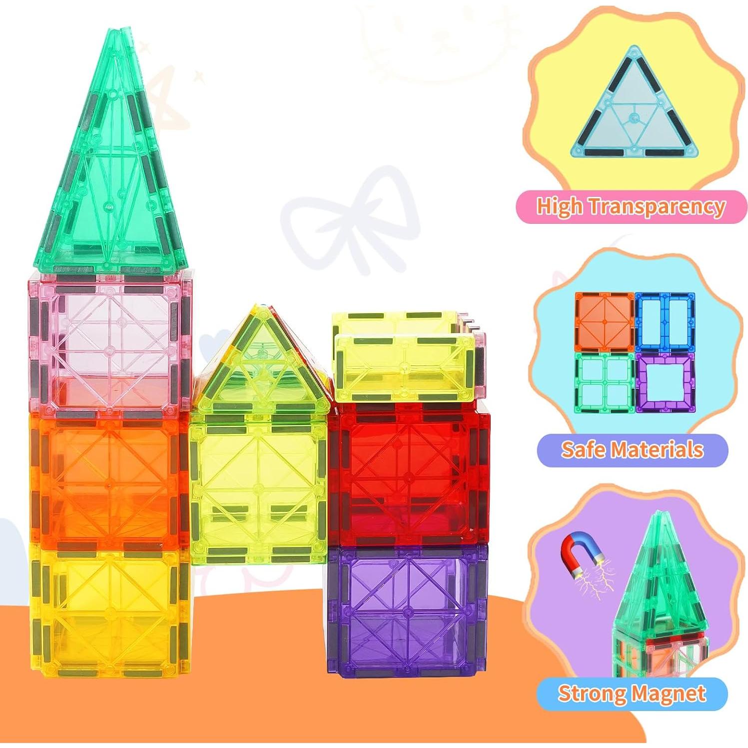 Set de Bloques Magnéticos Cutedeer 108 Piezas para Niños
