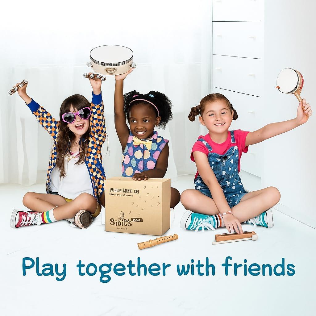 Set de Música Infantil Stoie's - 13 Instrumentos de Madera