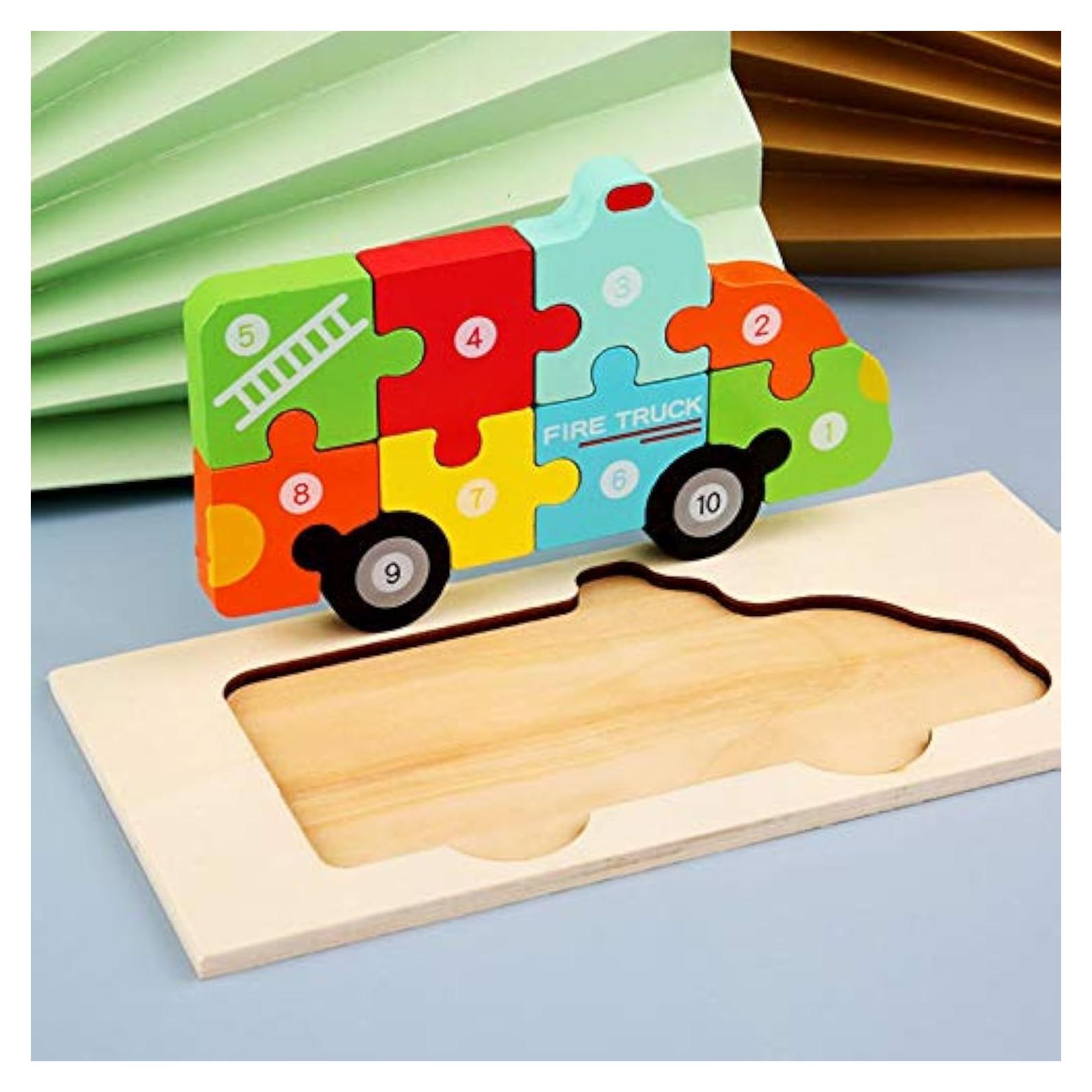 Rompecabezas 3D de Madera Moderngenic Camión de Bomberos
